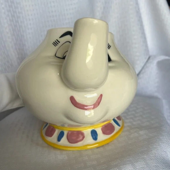 NWT, Vtg Treasure Craft, Beauty & The Beast Mrs. Potts Teapot, A Pfaltzgraff Co.